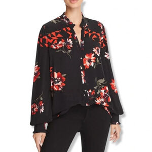 {Joie} Flower long sleeve blouse